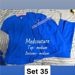 Med Couture Blue Scrub Set